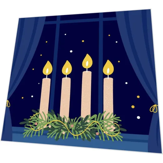 Servietten - Kerzen im Advent