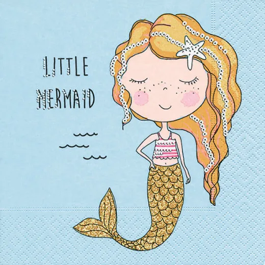 Servietten - Kleine Meerjungfrau