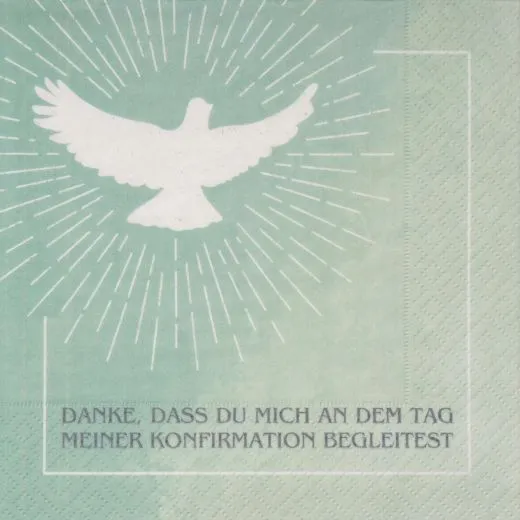 Servietten - Konfirmation mit Taube Servietten - Konfirmation mit Taube