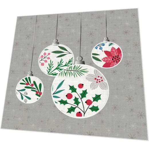 Servietten - Kugeln mit Blumenuster