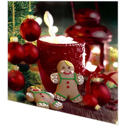 Servietten - Lebkuchenmann an Tasse