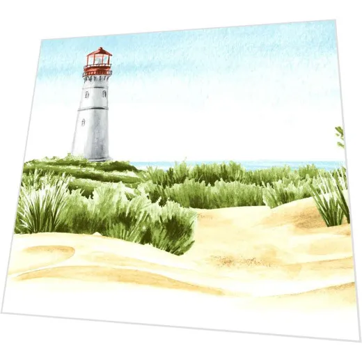 Servietten - Leuchtturm am Strand