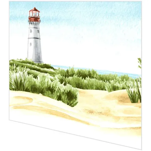 Servietten - Leuchtturm am Strand