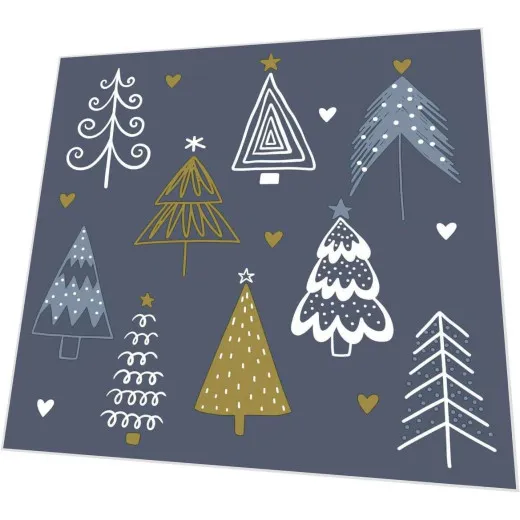 Servietten - Lustige Bäume blau