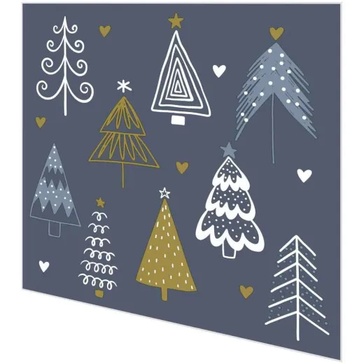 Servietten - Lustige Bäume blau