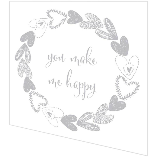 Napkins embossed - You and Me silver