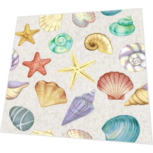Servietten - Meeresufer mit Muscheln