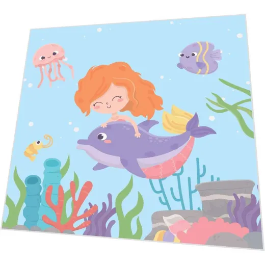 Servietten - Meerjungfrau mit Delfin