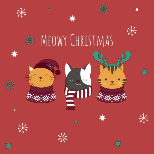 Servietten - Meowy Xmas Katzen Servietten - Meowy Xmas Katzen