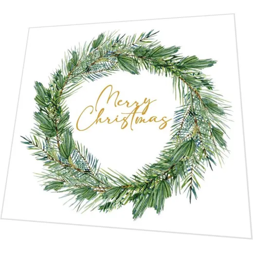 Servietten - Merry Christmas im Kranz