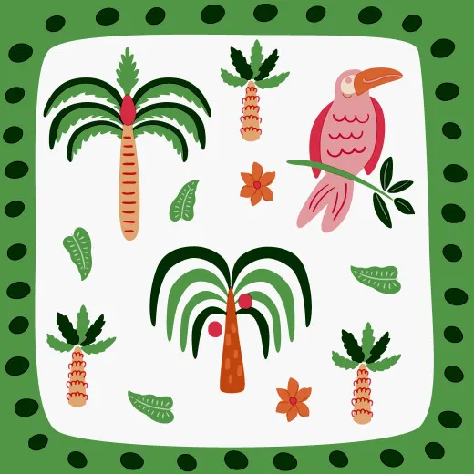 Servietten - Moderne Palmen