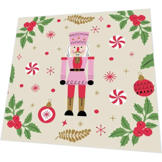 Servietten - Nussknacker rosa