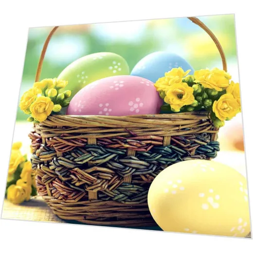 Servietten - Osterkorb und Ostereier