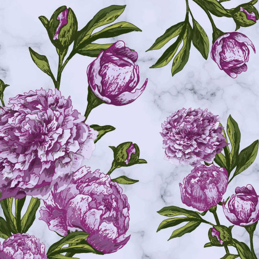 Napkins - Lovely peonies