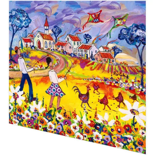 Servietten Portchie - Junge und Mädchen mit Drachen