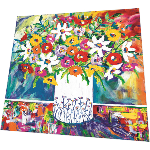 Napkins Portchie - Mixed flowers in a white vase