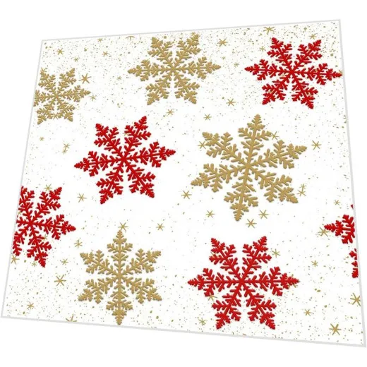 Napkins embossed - Delicate snow