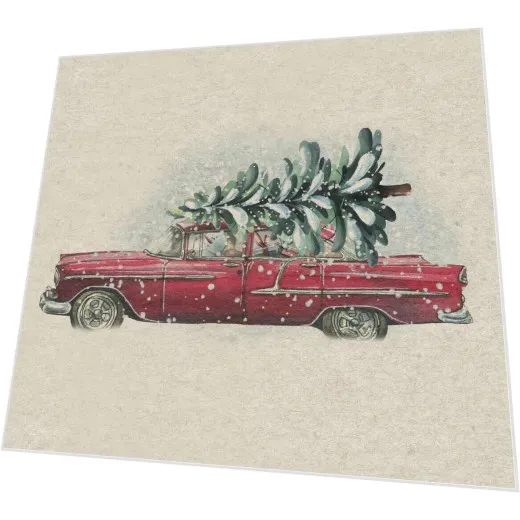 Servietten - Baum im Auto - 100% Recycling