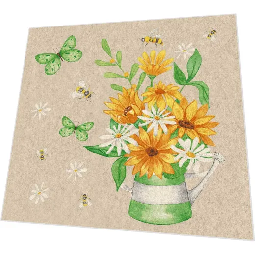 Servietten - Bienen und Blüten - 100% Recycling