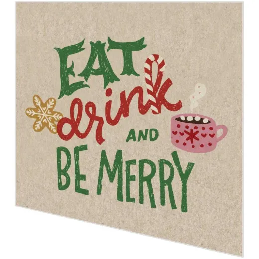 Servietten - Eat drink be merry - 100% Recycling