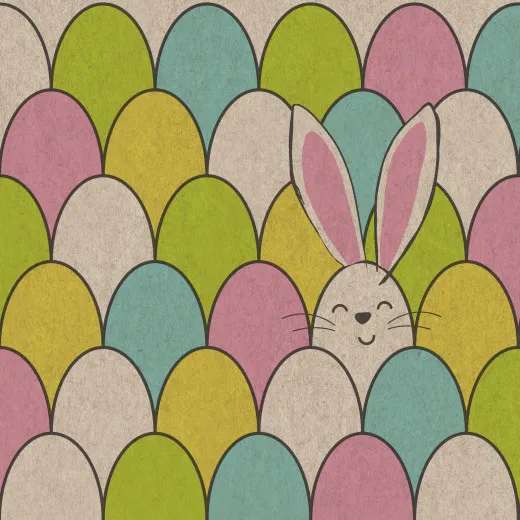 Servietten - Hase und Eier - 100% Recycling