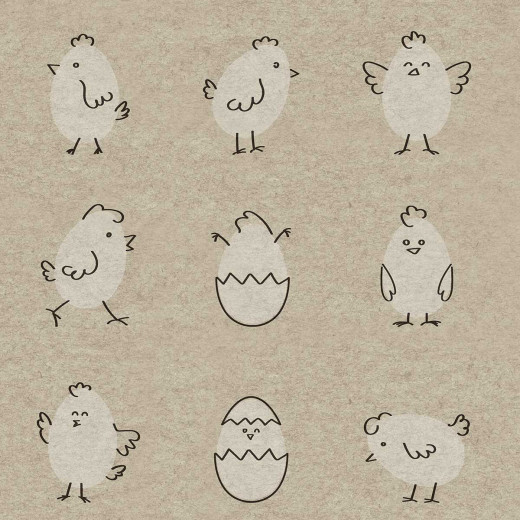 Napkins - Happy Eggs - 100% of recycling