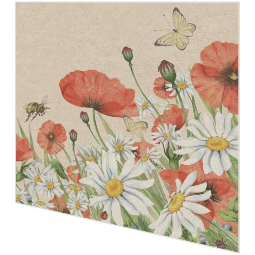 Servietten - Mohnblumen - 100% Recycling