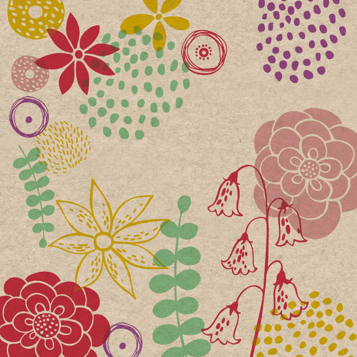 Napkins - Blooming nature - 100% of recycling