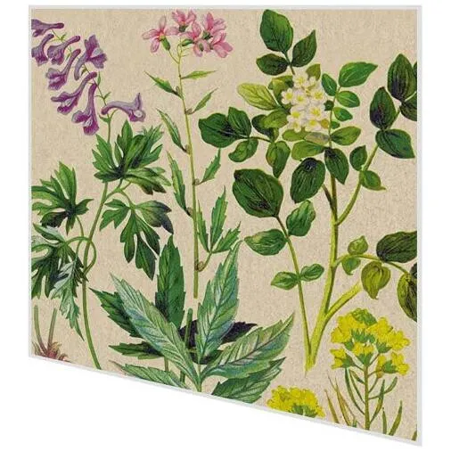 Servietten - Pflanzenmuster - 100% Recycling