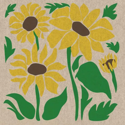 Napkins - Sunny bloom - 100% of recycling