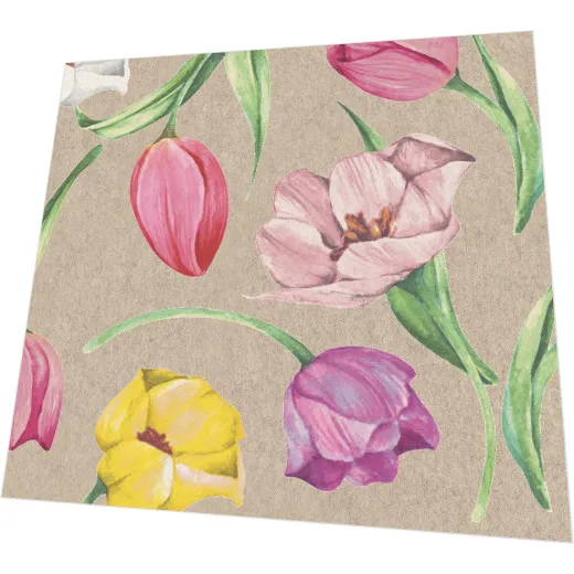 Servietten - Tulpenblüten - 100% Recycling