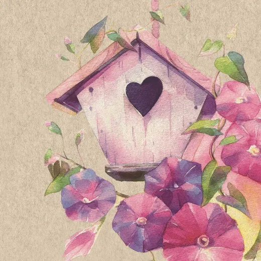 Servietten - Vogelhaus - 100% Recycling