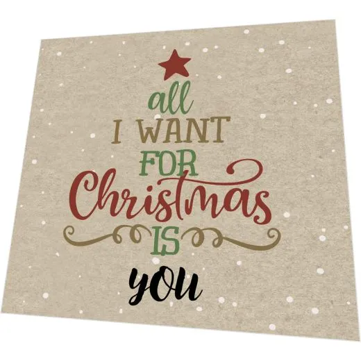 Servietten - Weihnachtswunsch - 100% Recycling