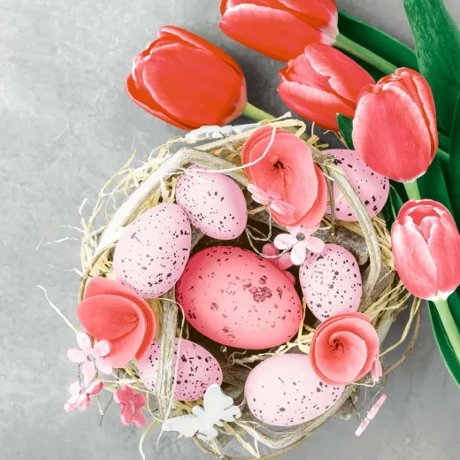 Servietten - Rosa Ostern