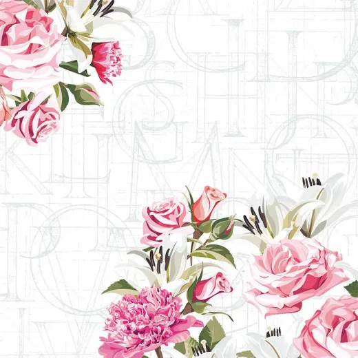 Napkins - Rose letters - BIO