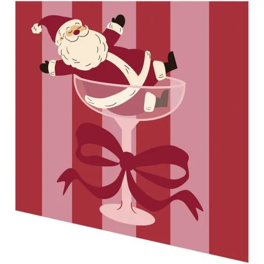 Servietten - Santa im Glas