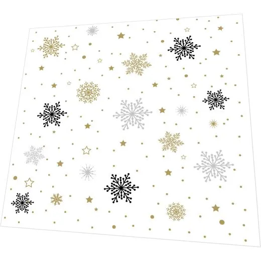Servietten - Schneeflocken-Glitzer