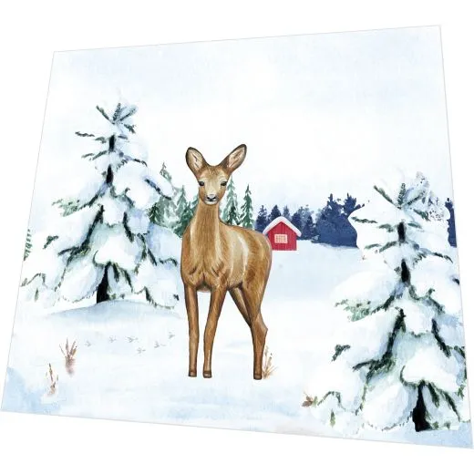 Servietten - Schneehirsch