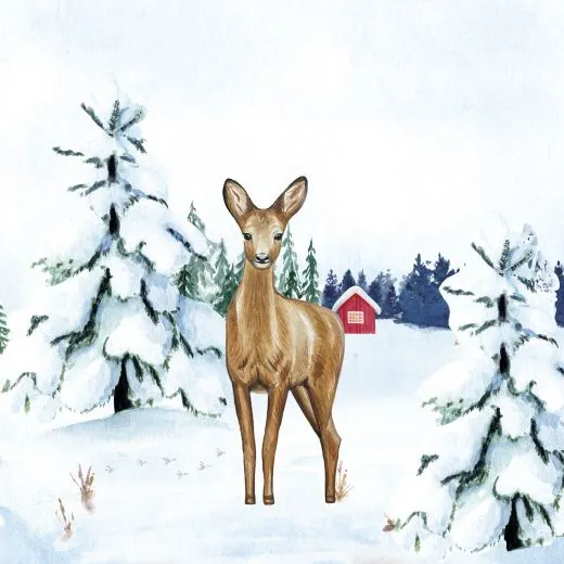 Servietten - Schneehirsch Servietten - Schneehirsch