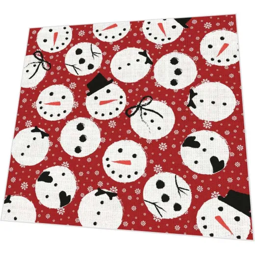 Servietten - Schneemann-Muster