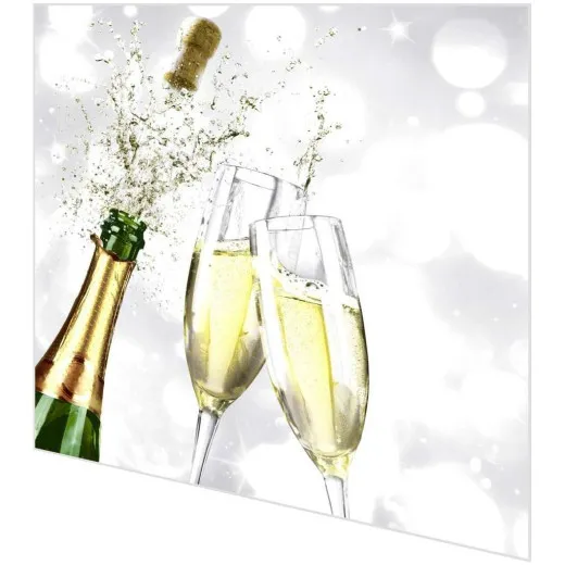 Servietten - Sektflasche und Gläser