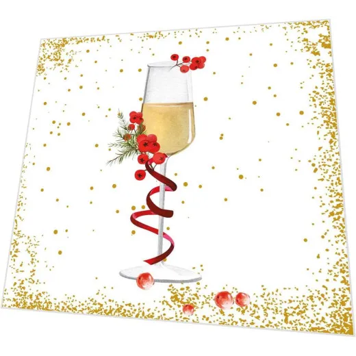 Servietten - Sektglas