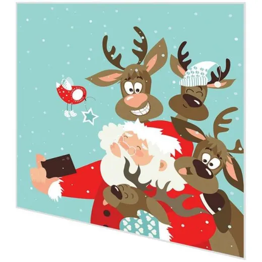 Servietten - Selfie mit Santa