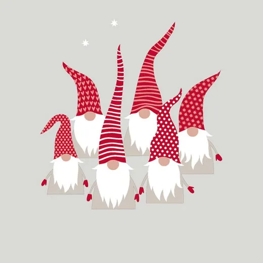 Servietten - Skandinavische Weihnachtsmänner Servietten - Skandinavische Weihnachtsmänner