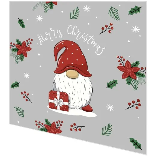 Servietten - Tomte mit Geschenk