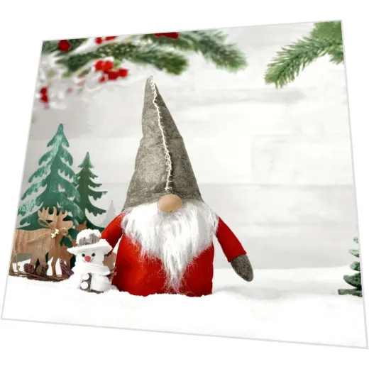 Servietten - Tomte und Schneemann