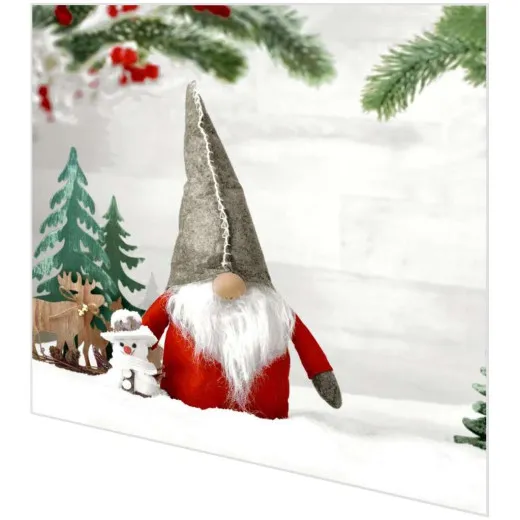 Servietten - Tomte und Schneemann