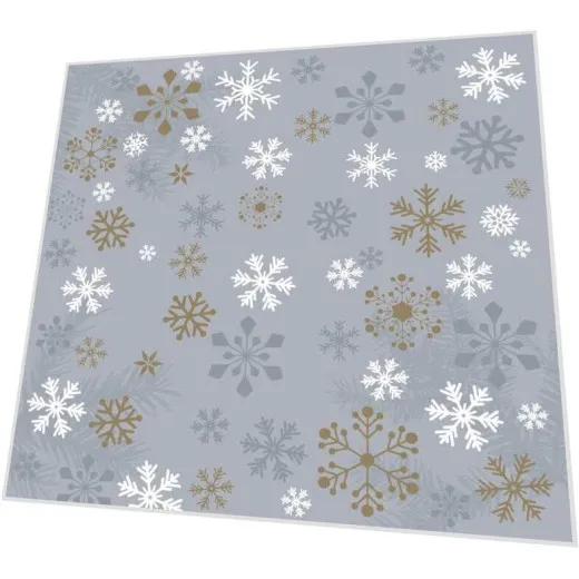 Servietten - Traditioneller Schnee grau