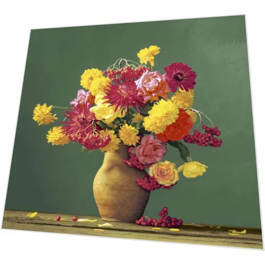 Servietten - Vase mit Herbstblumen