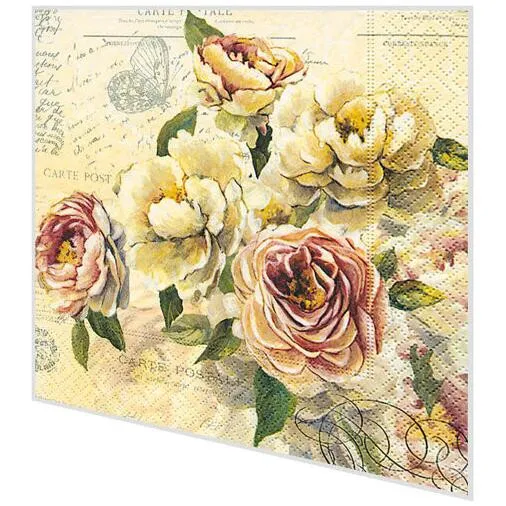 Servietten - Vintage Rosen